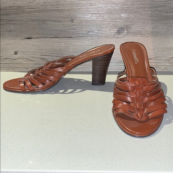 Chadwick’s Brown Leather Sandal Heels - Picture 1 of 5